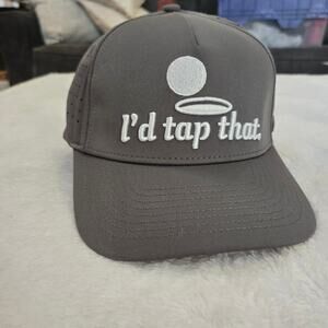 Bogey Bros I'd Tap That Golf Snapback Hat Gray Embroidered Adjustable Cap